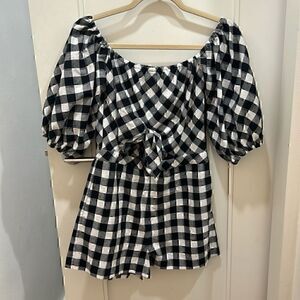Saylor Romper  Plaid Size Small